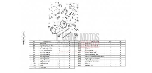 FRONT FOG LIGHTS ATTACHMENT + G1 CRF1100D4N de 2022